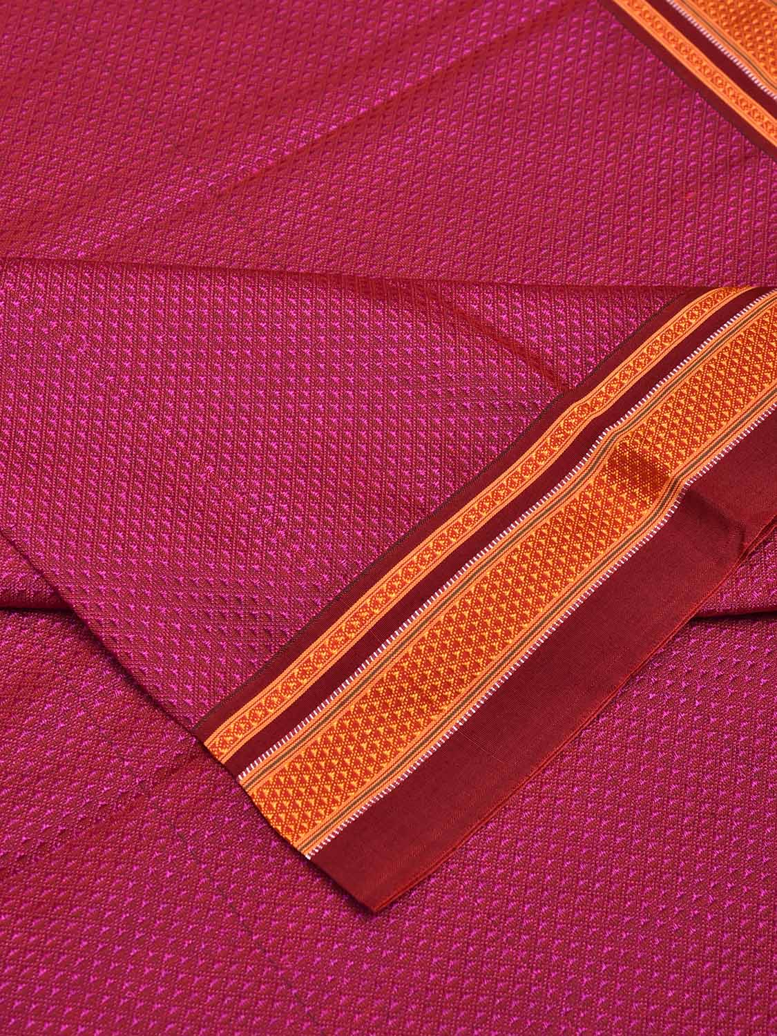 Pink and Maroon Jacquard Viscose Blouse with Border Design Length 1mt Width 31 Inches BL0114