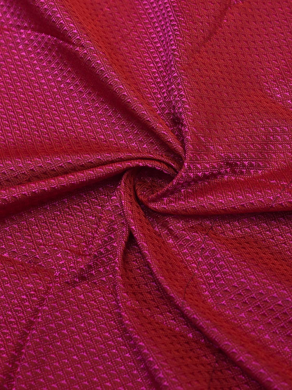 Pink and Maroon Jacquard Viscose Blouse with Border Design Length 1mt Width 31 Inches BL0114