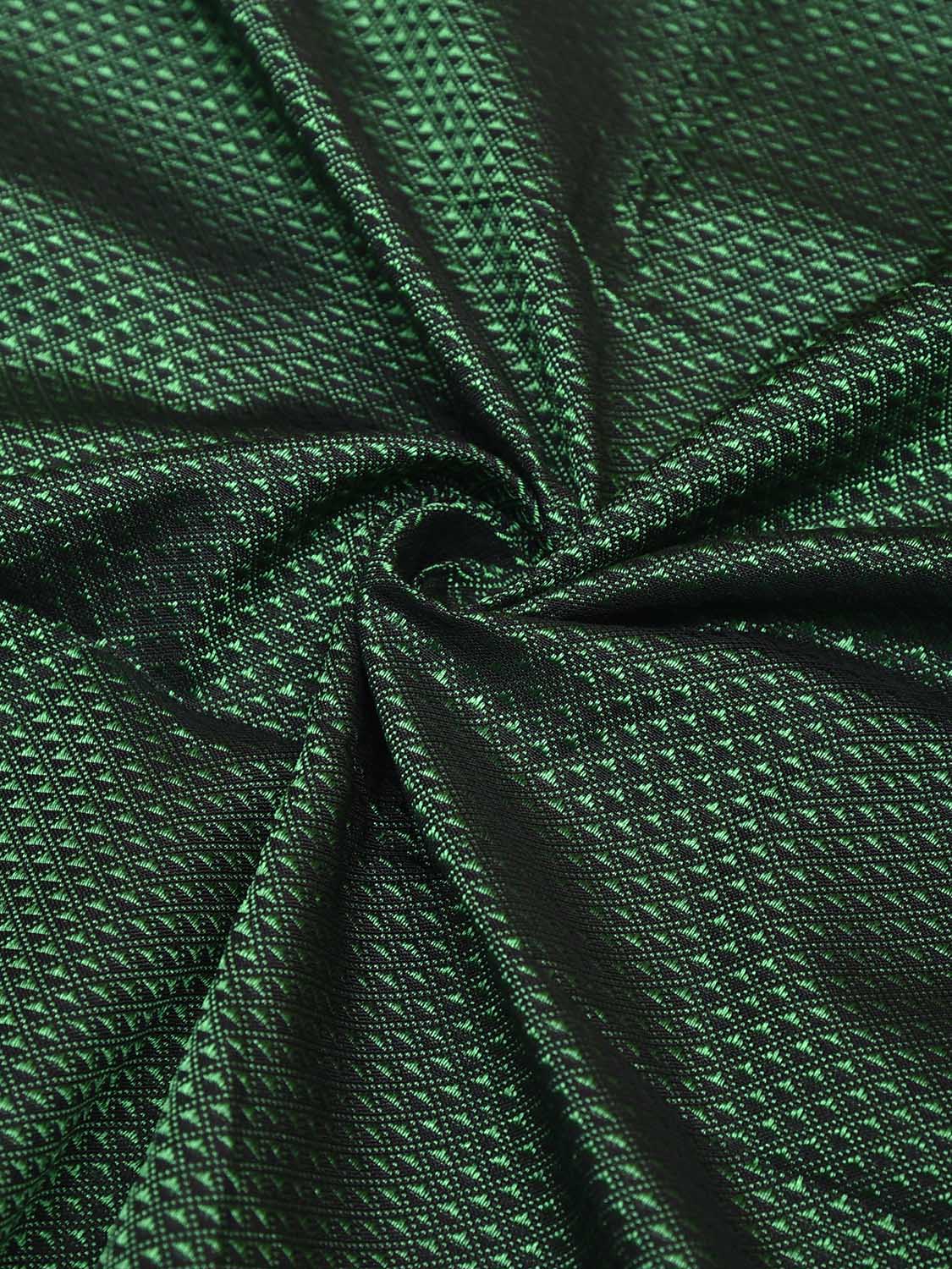 Green and Maroon Jacquard Viscose Blouse with Border Design Length 1mt Width 31 Inches BL0115