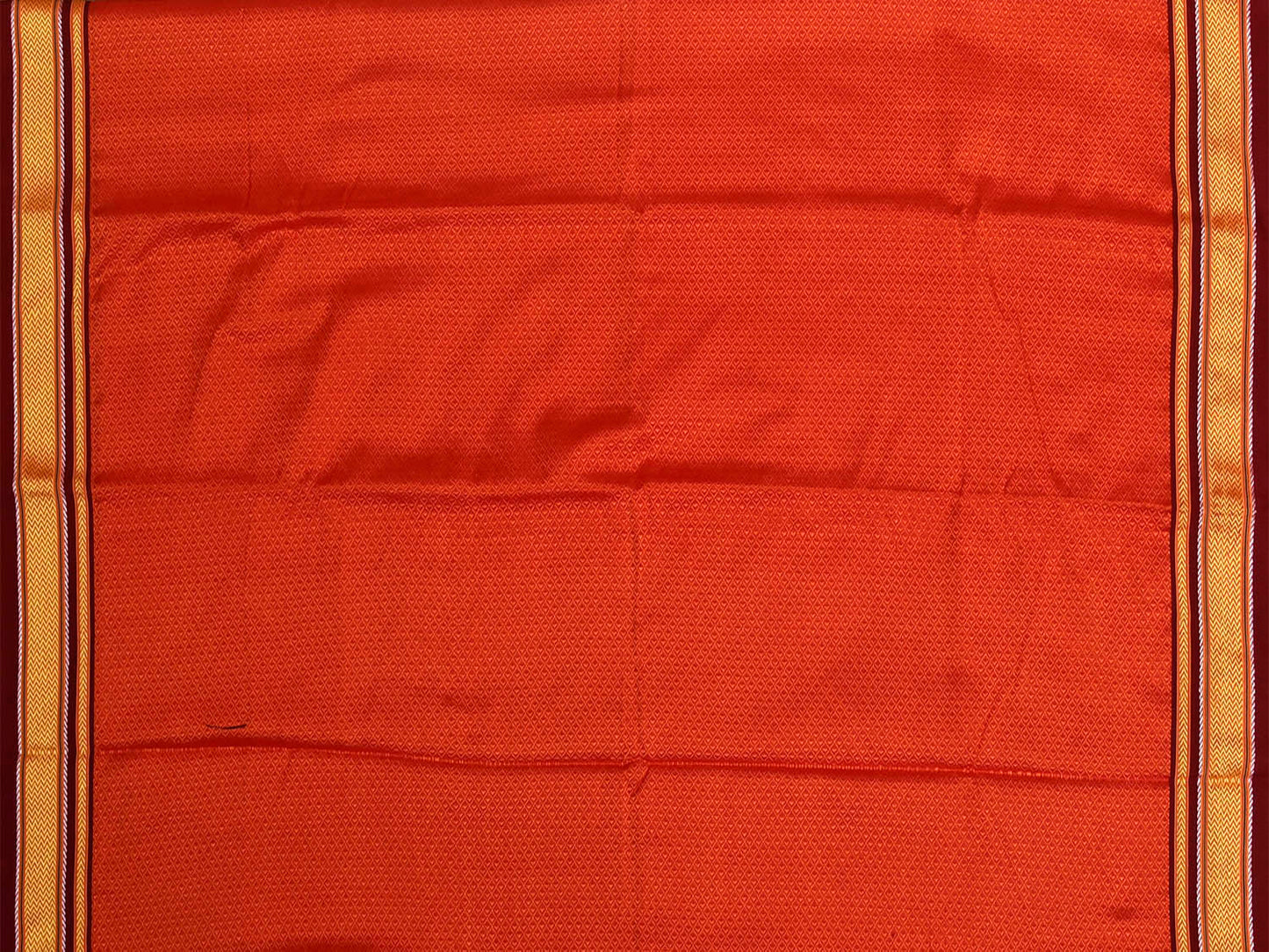 Orange and Maroon Jacquard Viscose Blouse with Contrast Border Design Length 1mt Width 31 Inches BL0175