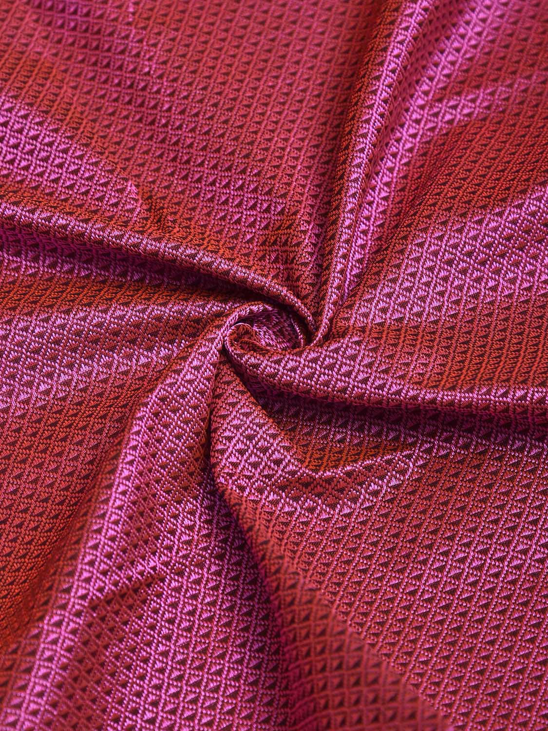 Pink and Mustard Jacquard Viscose Blouse with Contrast Border Design Length 1mt Width 31 Inches BL0177