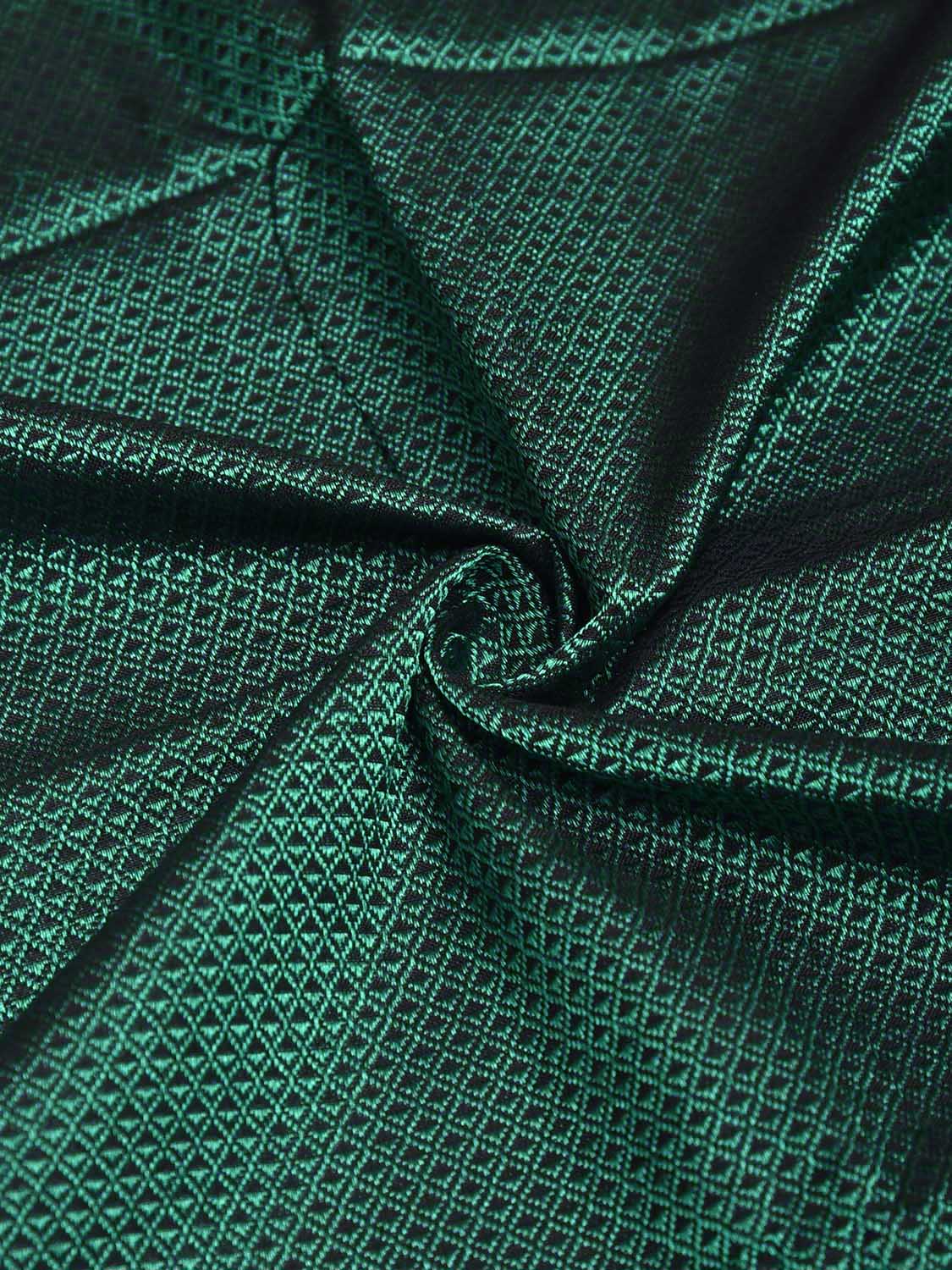 Teal and Maroon Jacquard Viscose Blouse with Contrast Border Design Length 1mt Width 31 Inches BL0180