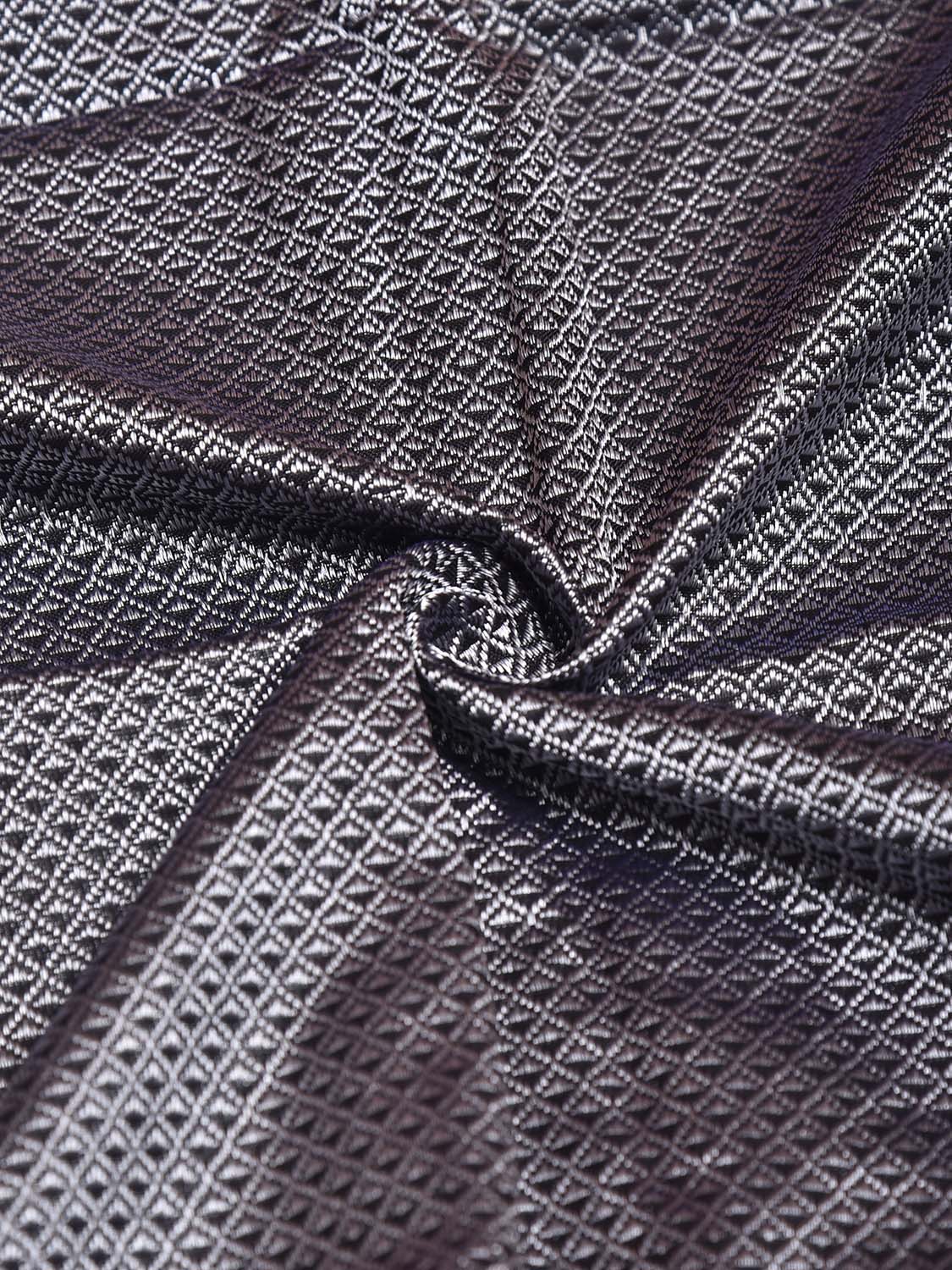 Grey and Maroon Jacquard Viscose Blouse with Contrast Border Design Length 1mt Width 31 Inches BL0181