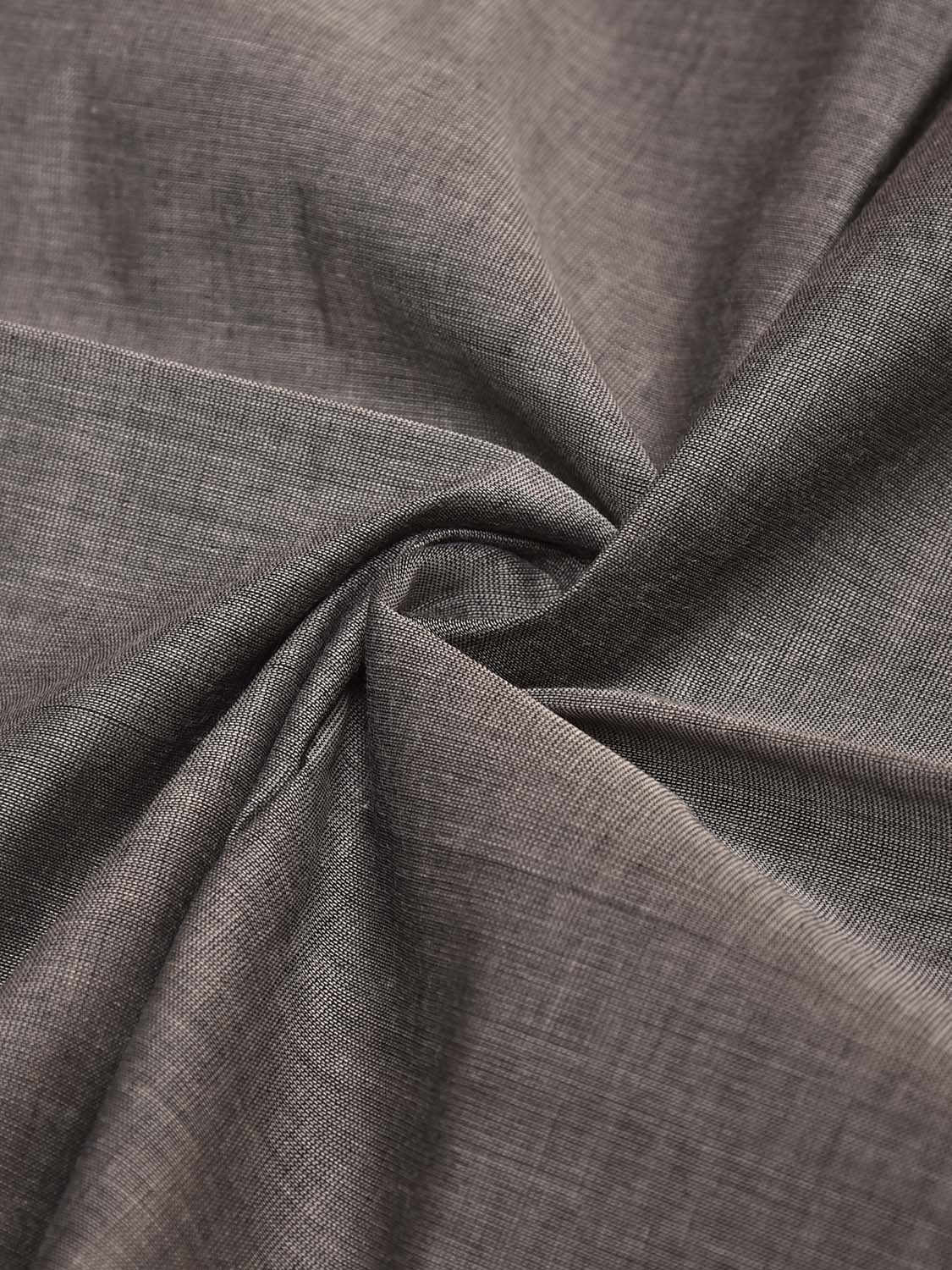 Grey Mangalgiri Cotton Blouse with Zari Border Design Length 1mt Width BL0182