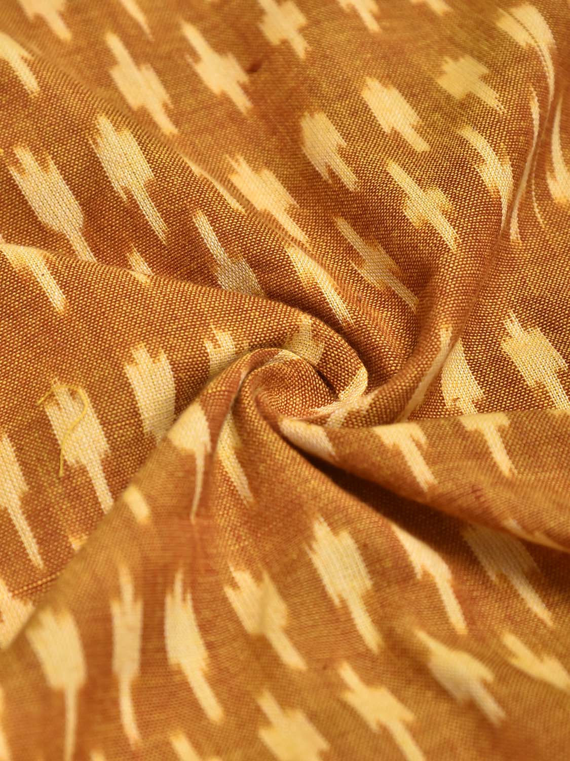 Mustard Pochampally Ikat Cotton Handloom Blouse with Small Buta Design Length 1 mt Width 44 Inches BL0186