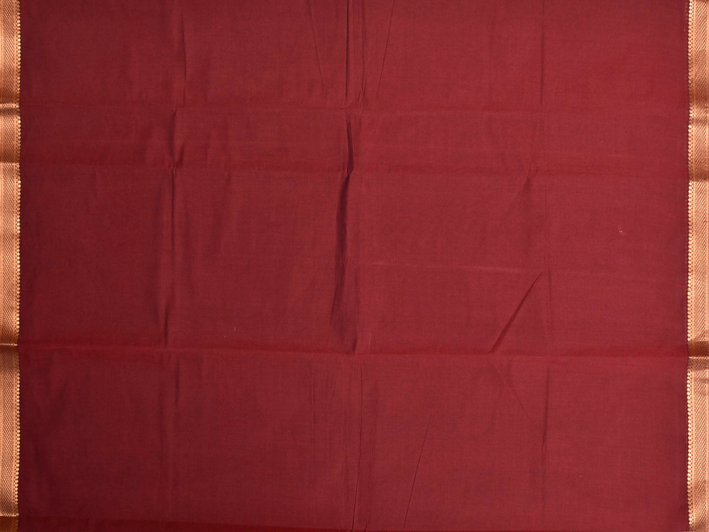 Maroon Mangalgiri Cotton Blouse with Zari Border Design Length 1mt Width 44 Inches BL0187