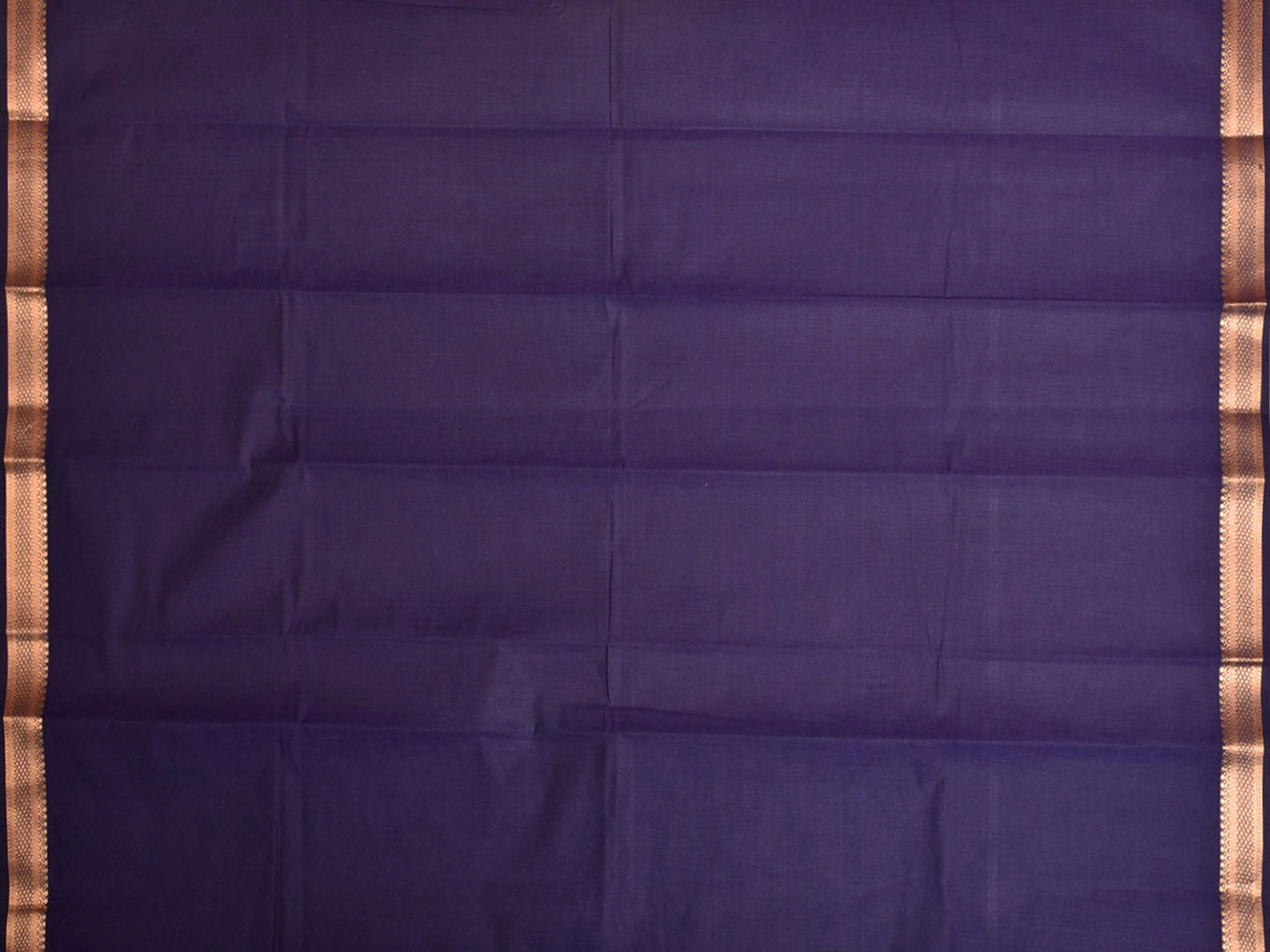 Navy Mangalgiri Cotton Blouse with Zari Border Design Length 1mt Width 44 Inches BL0193