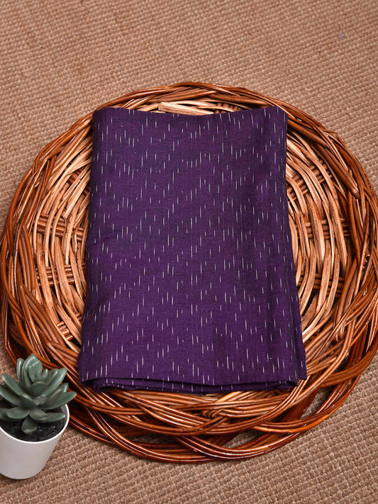 Indigo Pochampally Ikat Cotton Blouse with Strips Design Length 1mt Width 44 Inches BL0197