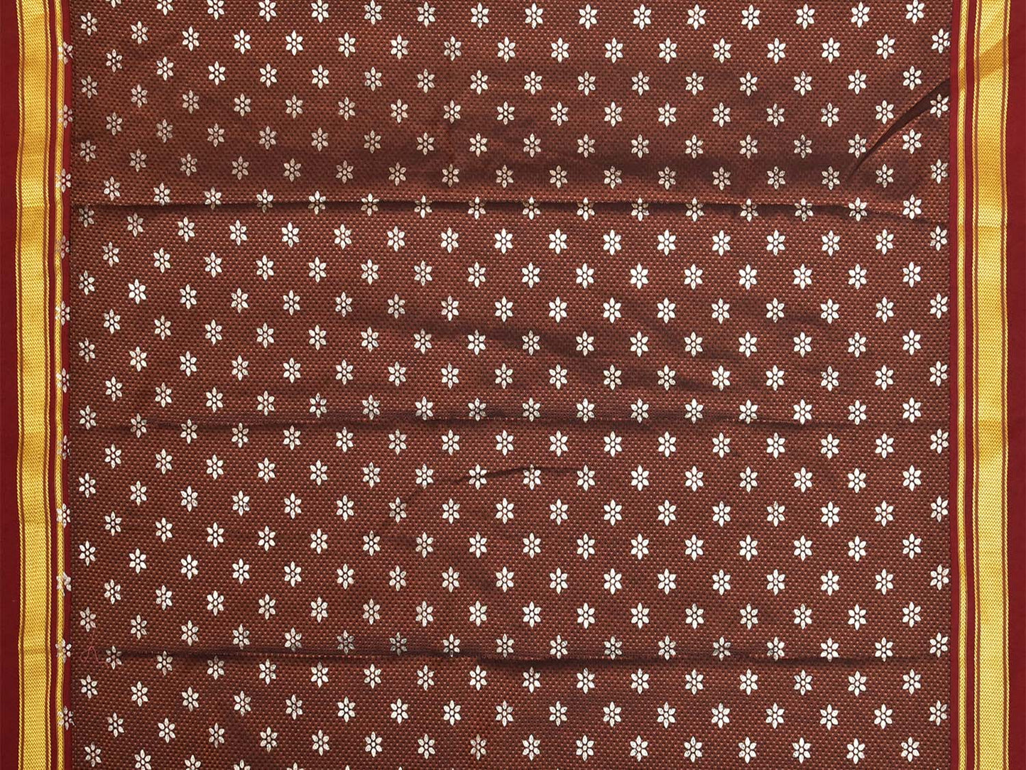 Orange and Dark Red Jacquard Viscose Blouse with Floral Print Design Length 1mt Width 31 Inches BL0201