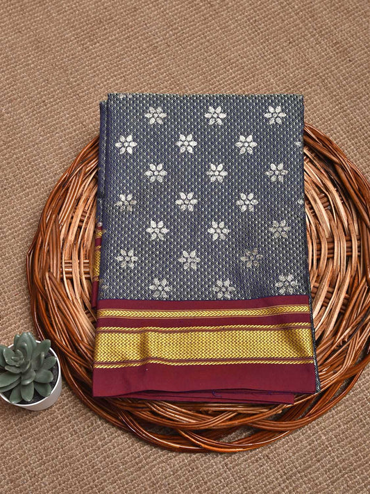 Sea Green and Dark Red Jacquard Viscose Blouse with Floral Print Design Length 1mt Width 31 Inches BL0205