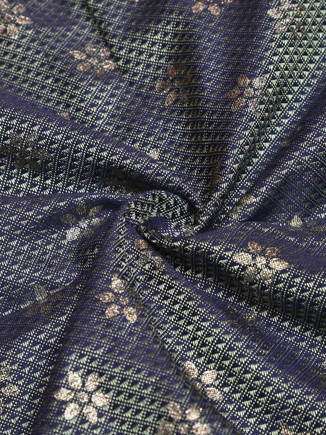 Sea Green and Dark Red Jacquard Viscose Blouse with Floral Print Design Length 1mt Width 31 Inches BL0205