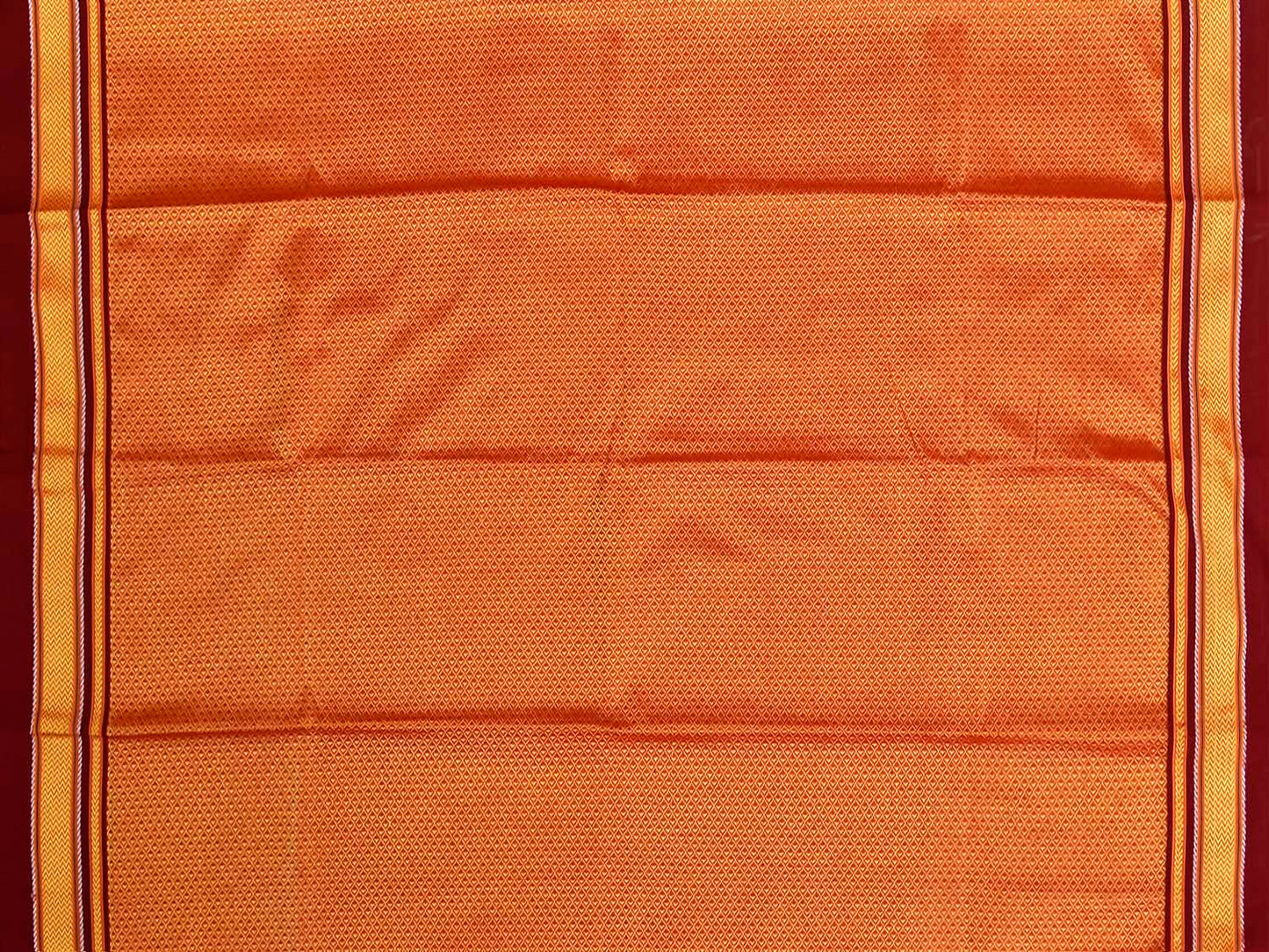 Orange and Maroon Jacquard Viscose Blouse with Contrast Border Design Length 1mt Width 31 Inches BL0210