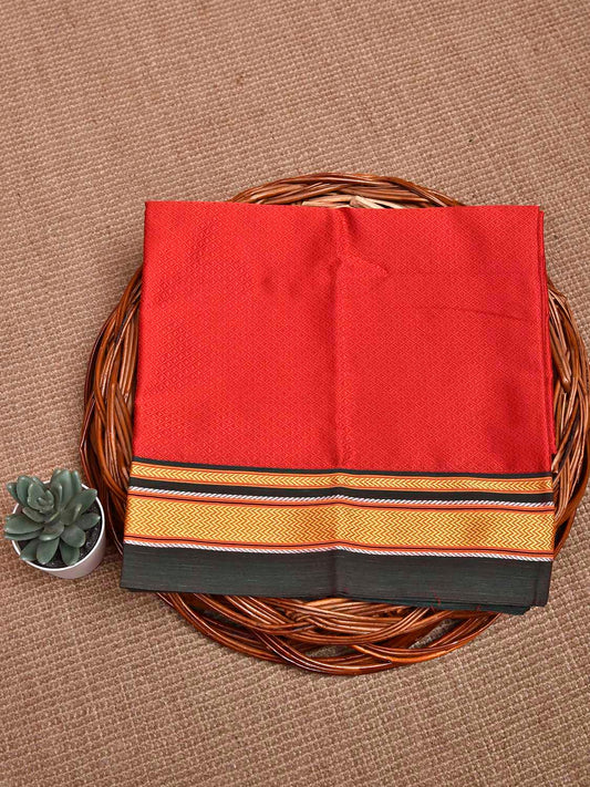 Red and Green Jacquard Viscose Blouse with Contrast Border Design Length 1mt Width 31 Inches BL0211