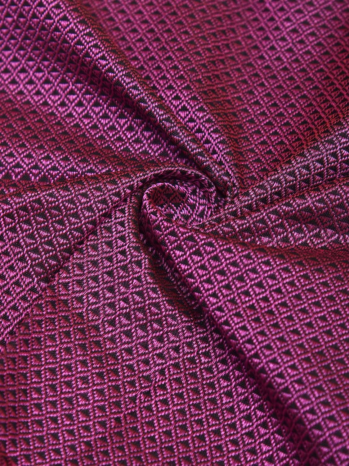 Pink and Maroon Jacquard Viscose Blouse with Contrast Border Design Length 1mt Width 31 Inches BL0212