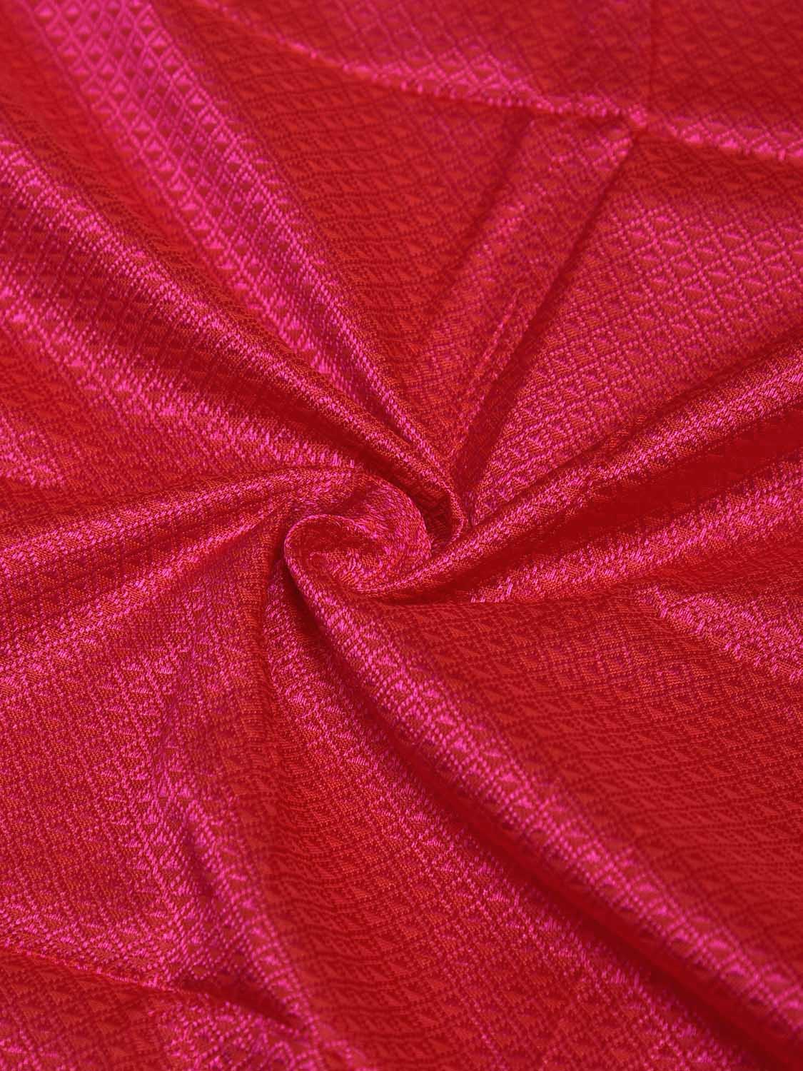 Pink and Orange Jacquard Viscose Blouse with Contrast Border Design Length 1mt Width 31 Inches BL0213