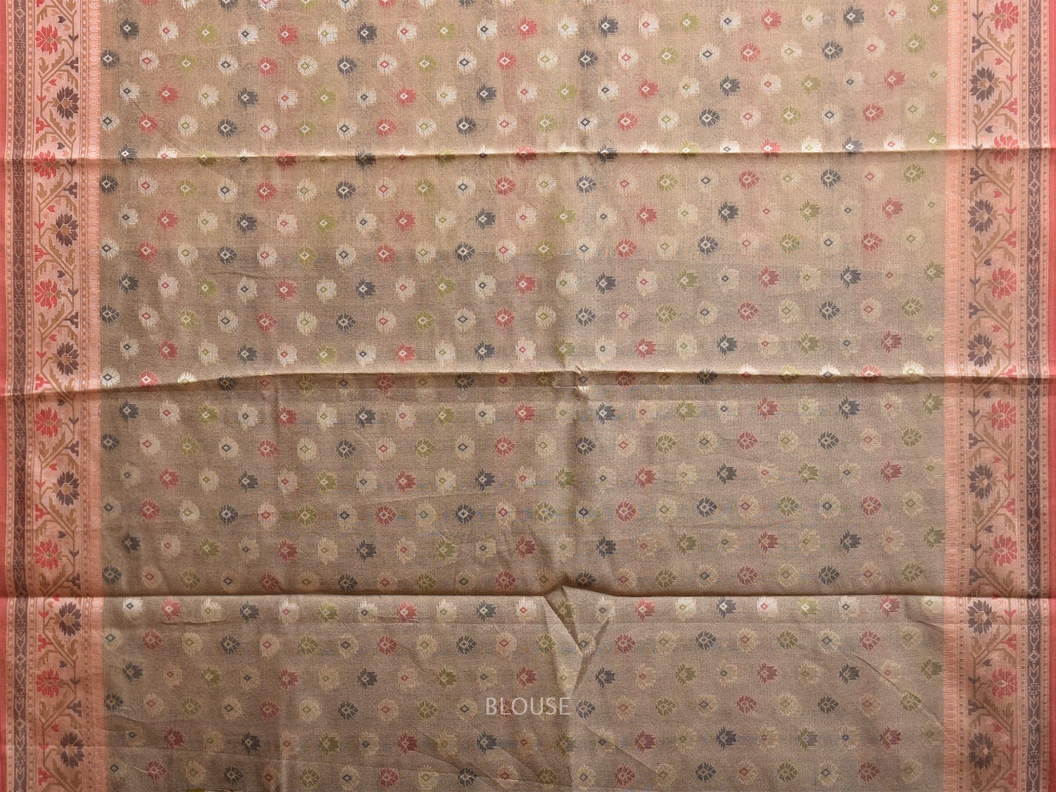 Black and Cream Dhakai Jamdani Cotton Viscose Saree with Buta and Border Design dj0090