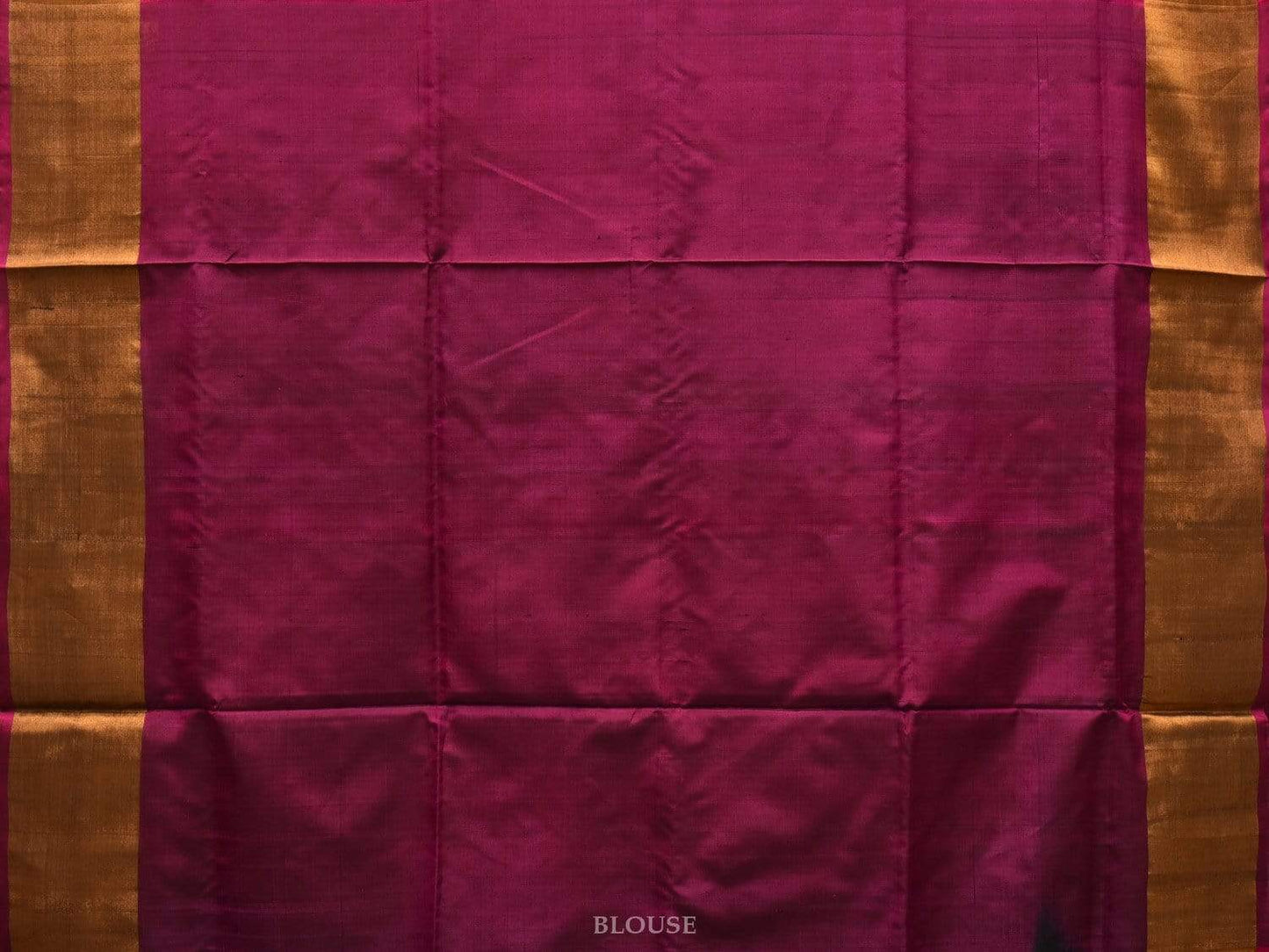 Black and Magenta Uppada Silk Handloom Plain Saree with Contrast Pallu Design u1753