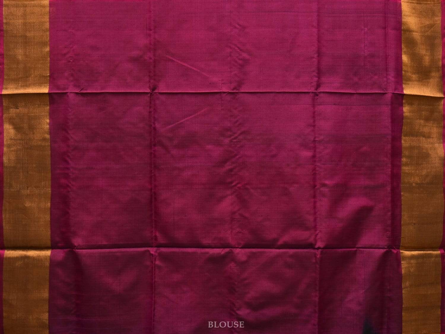 Black and Magenta Uppada Silk Handloom Plain Saree with Contrast Pallu Design u1753