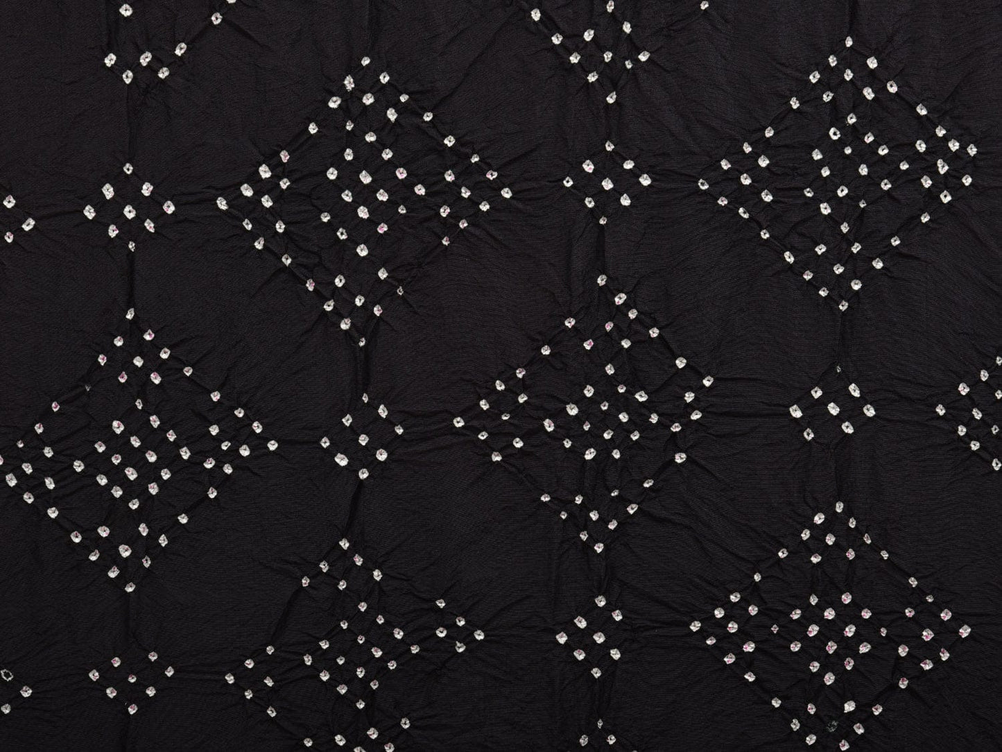 Black and Red Bandhani Kanchipuram Silk Handloom Dupatta with Border Design ds2951
