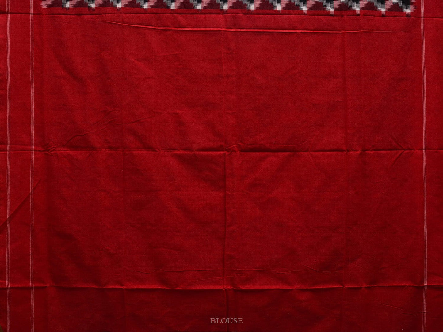 Black and Red Pochampally Ikat Cotton Handloom Saree with Grill Design i0674