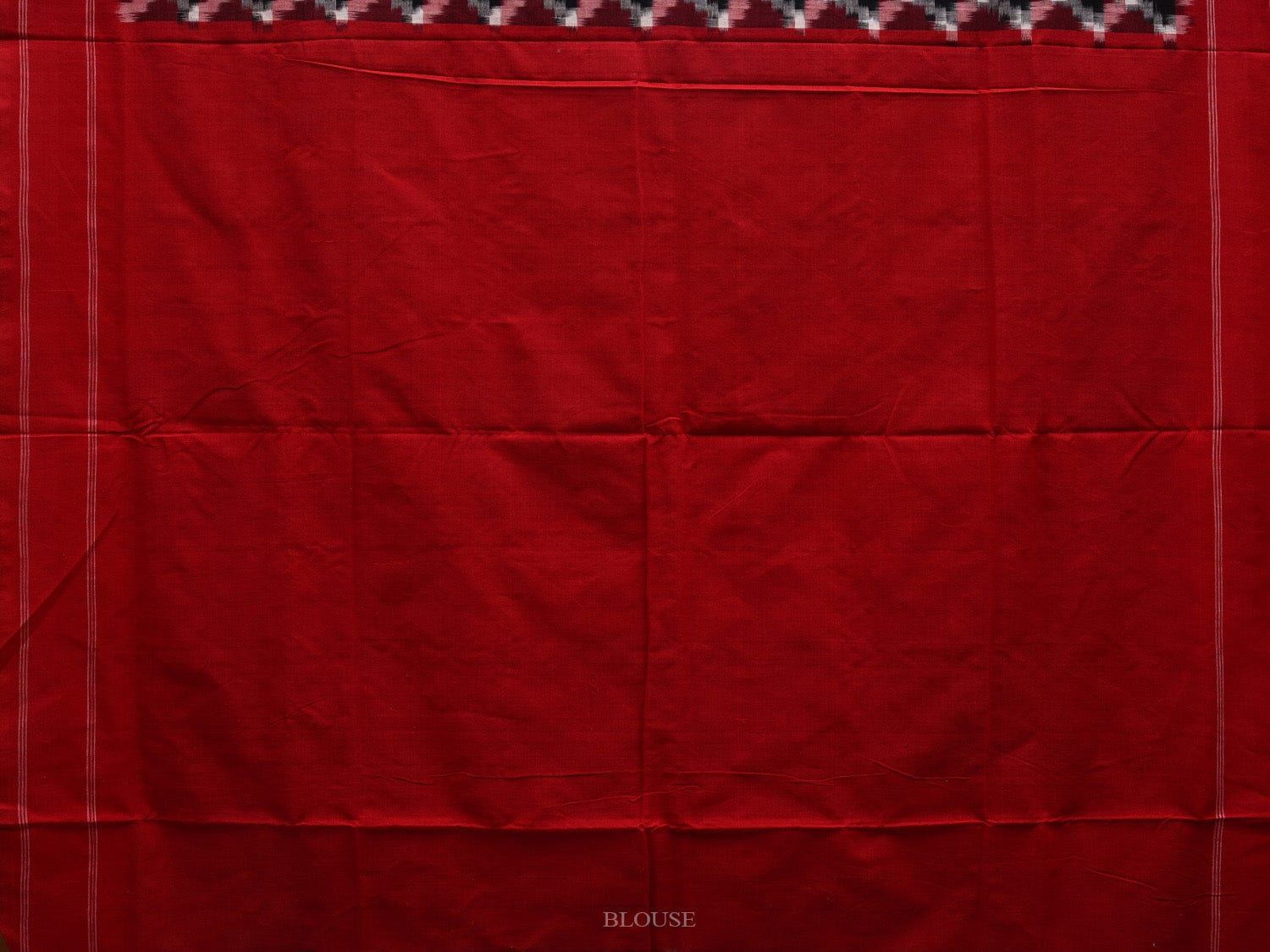 Black and Red Pochampally Ikat Cotton Handloom Saree with Grill Design i0674