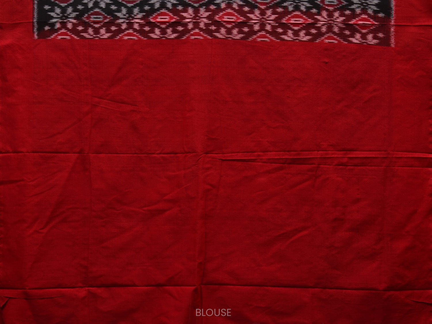 Black and Red Pochampally Ikat Cotton Handloom Saree with Telia Design i0689
