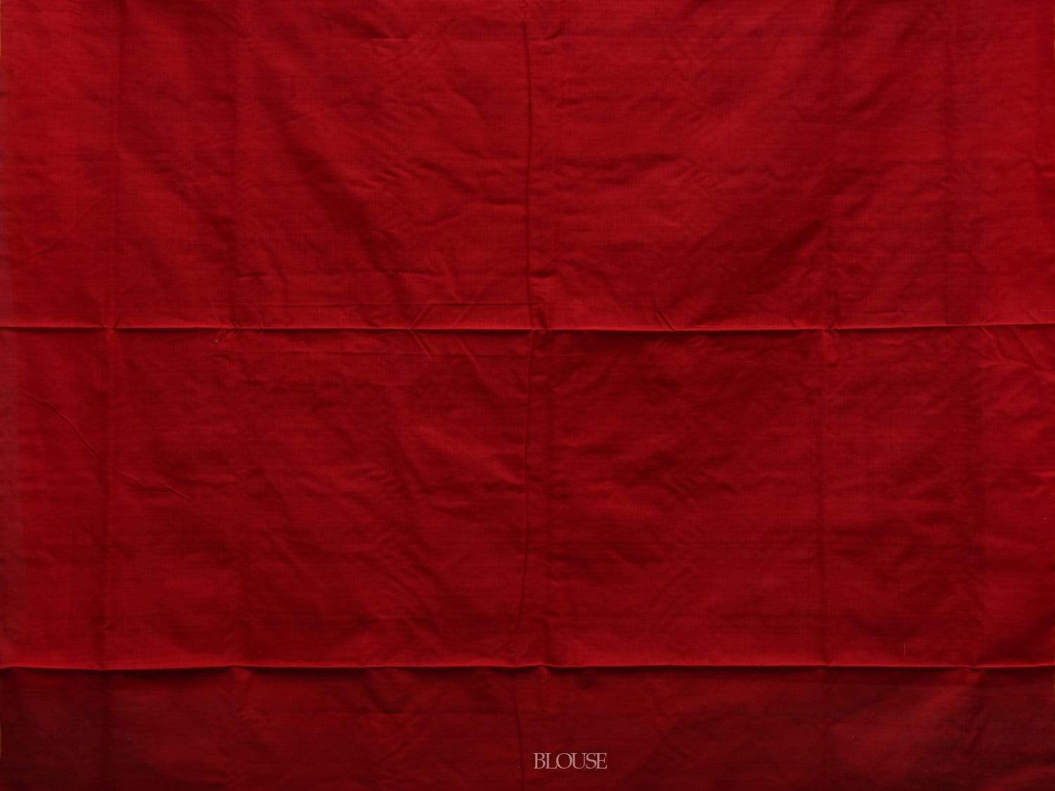 Black and Red Pochampally Ikat Cotton Handloom Saree with Zig-Zag Design i0612