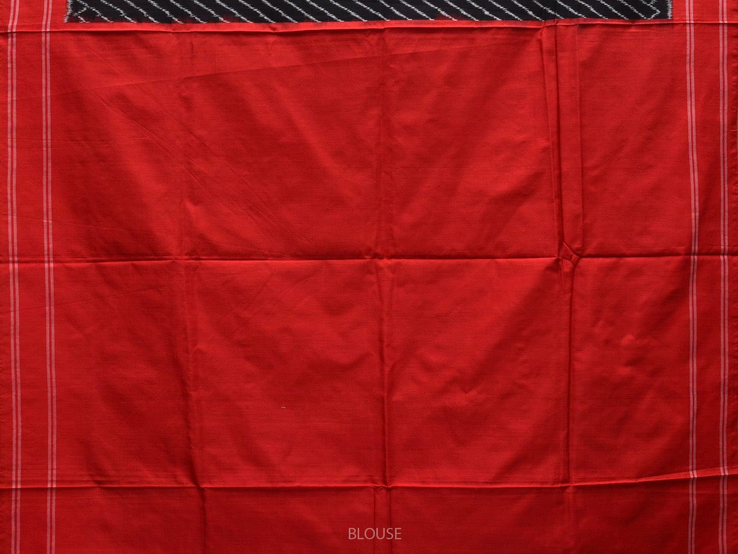 Black and Red Pochampally Ikat Silk Handloom Saree with Diagonal Design i0702