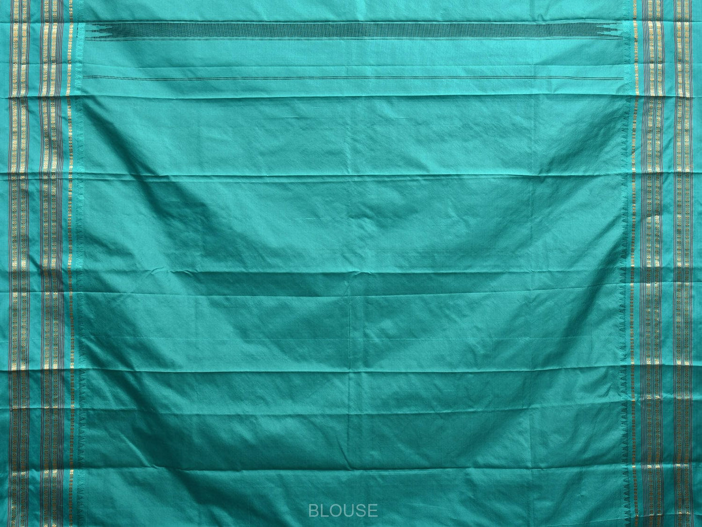 Black and Turquoise Narayanpet Silk Handloom Saree with Checks Design np0934