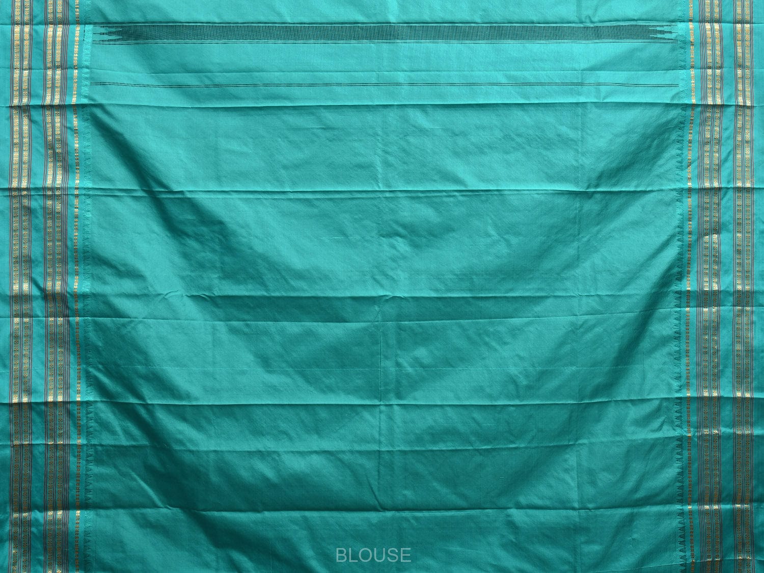 Black and Turquoise Narayanpet Silk Handloom Saree with Checks Design np0934