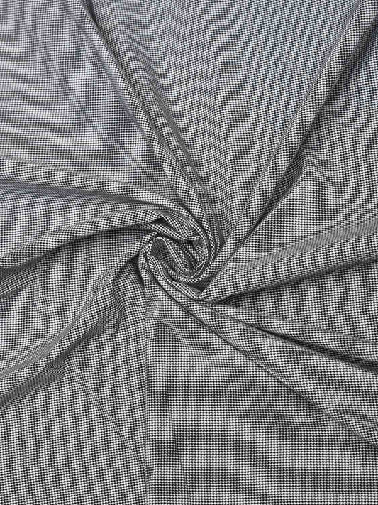 Black and White Cotton Handloom 2.5mts Fabric f0178