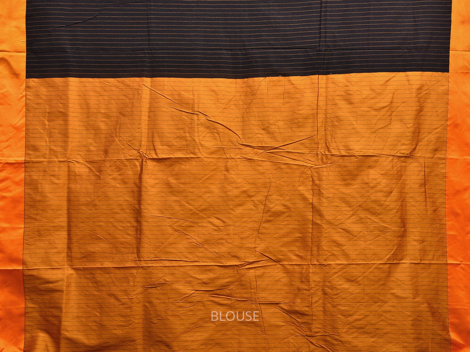 Black and Yellow ilkal Cotton Viscose Saree with Strips Design o0519
