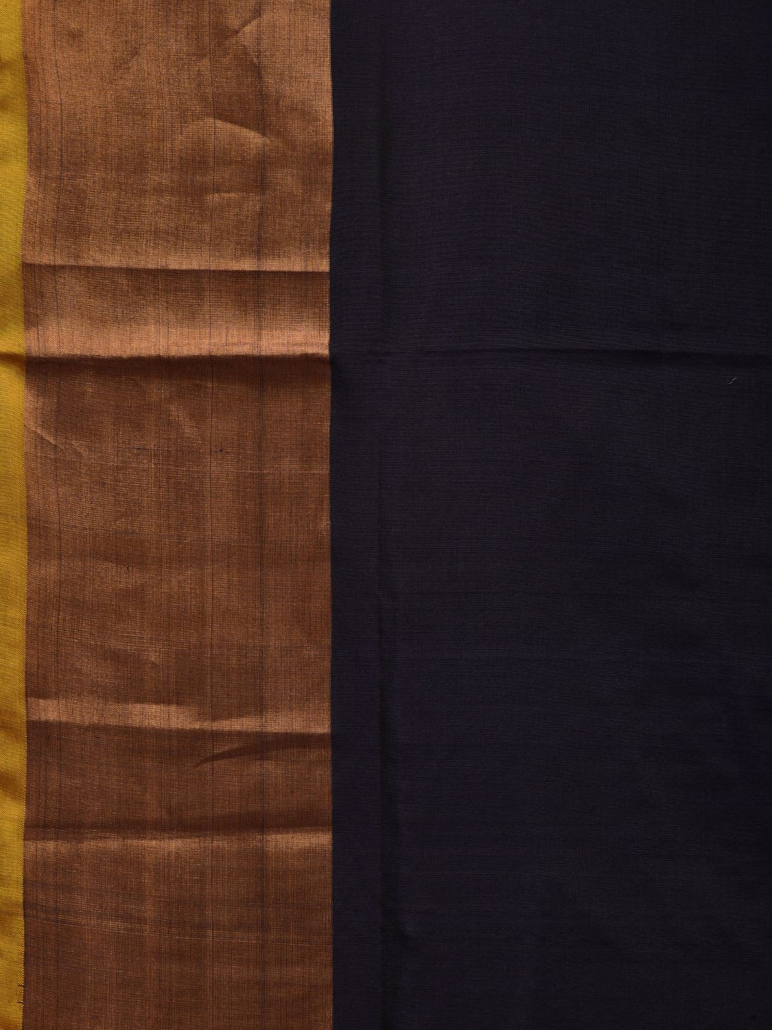 Black and Yellow Uppada Silk Handloom Saree with Contrast Pallu Design u1898