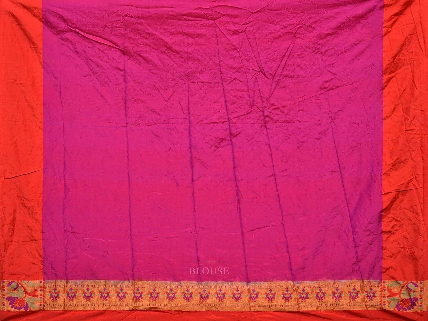 Black Bandhani Banaras Paithani Silk Handloom Saree with Border Design bn0284