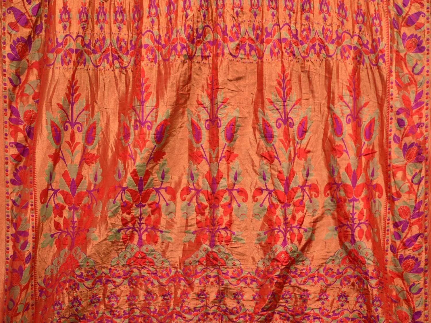 Black Bandhani Banaras Paithani Silk Handloom Saree with Border Design bn0284