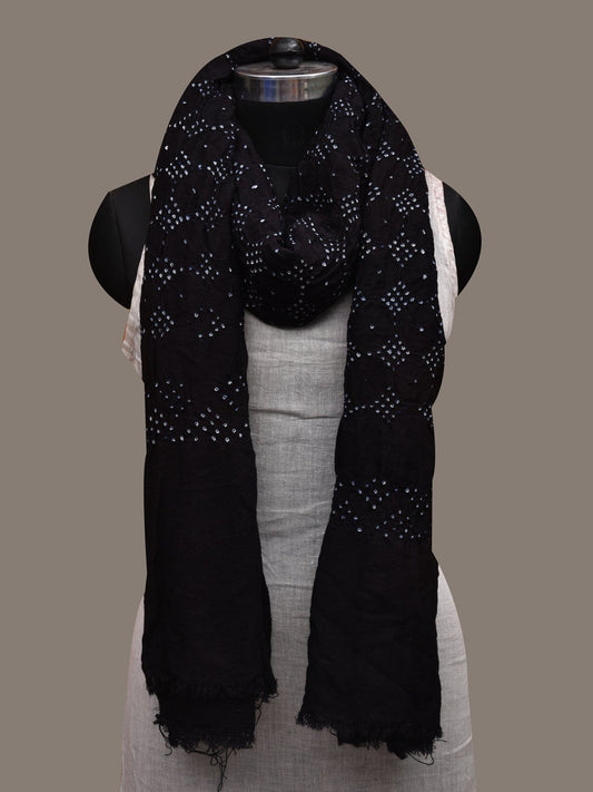 Black Bandhani Banaras Woolen Dupatta ds2633