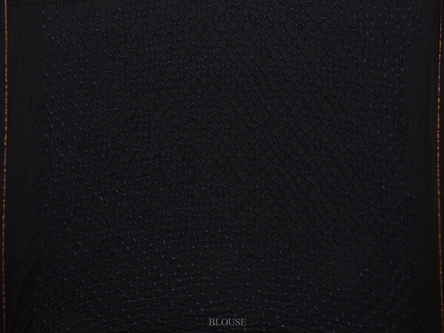 Black Bandhani Kanchipuram Silk Handloom Saree with Body Buta Design bn0332