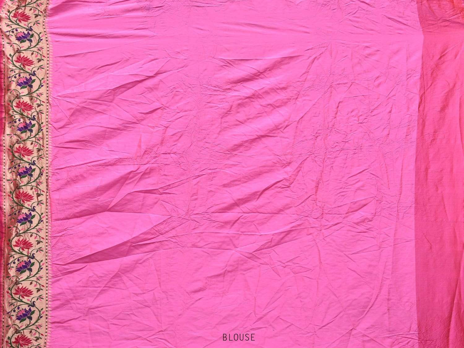 Black Bandhani Paithani Silk Handloom Saree with Lotus Border Design bn0184