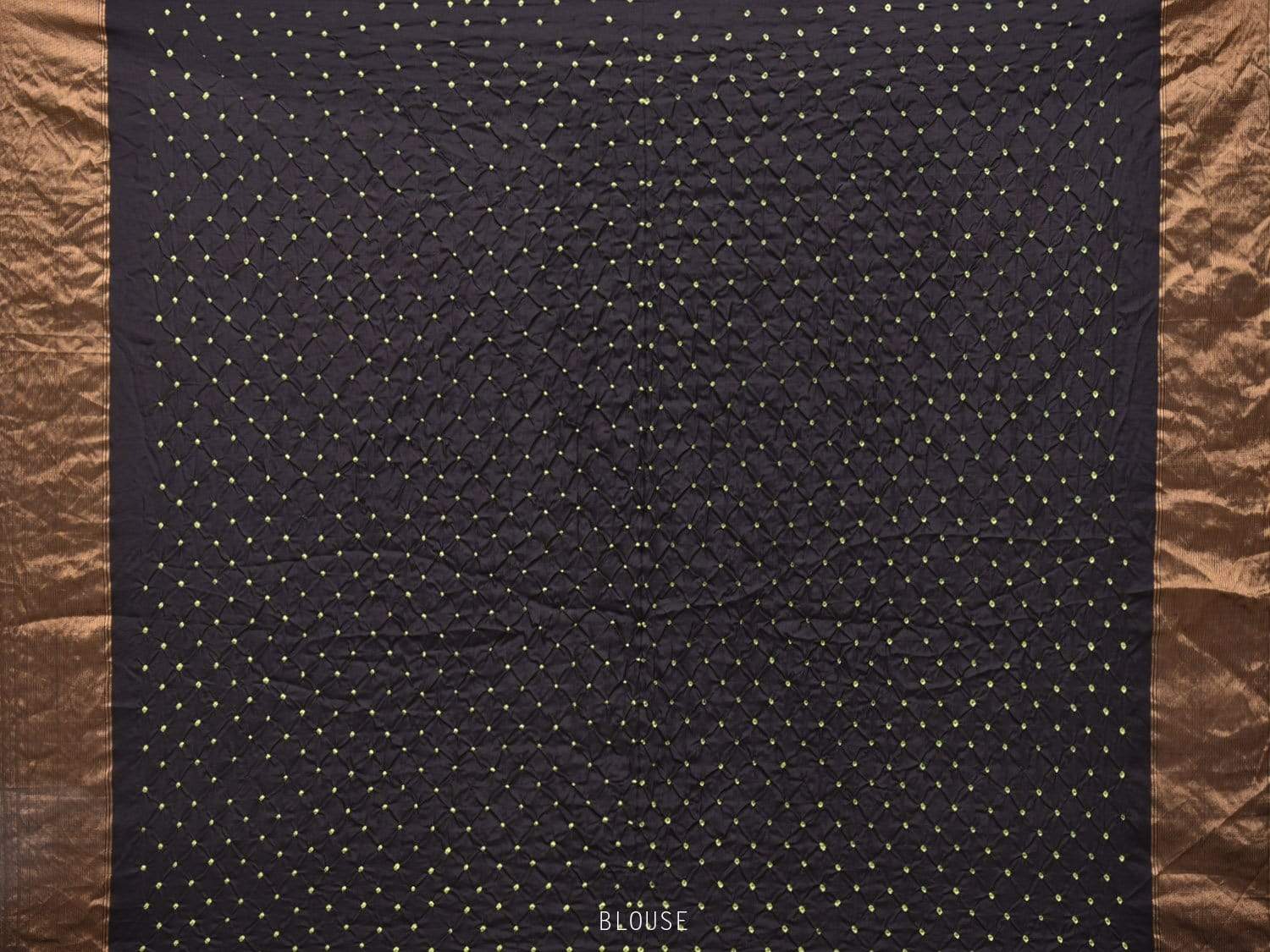Black Bandhani Uppada Silk Handloom Saree with Nilambari Buta Design bn0178