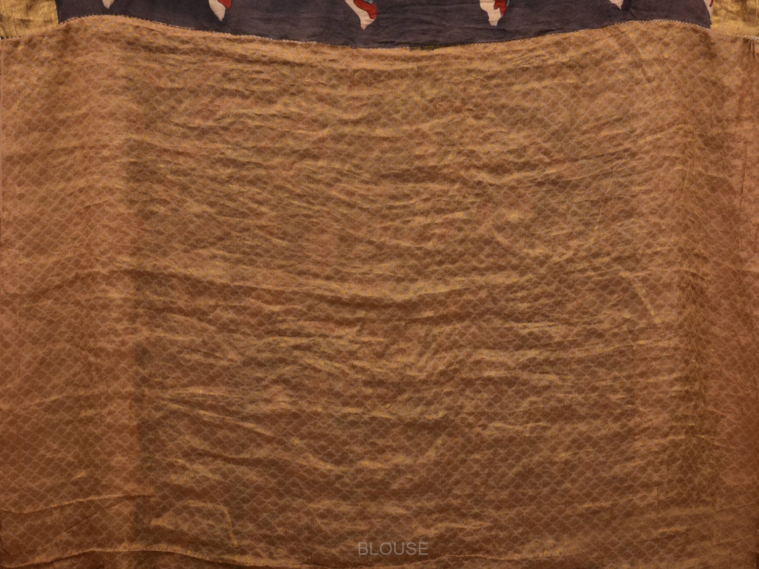 Black Kalamkari Hand Painted Satin Silk Saree with Floral and Embroidary Design KL0676