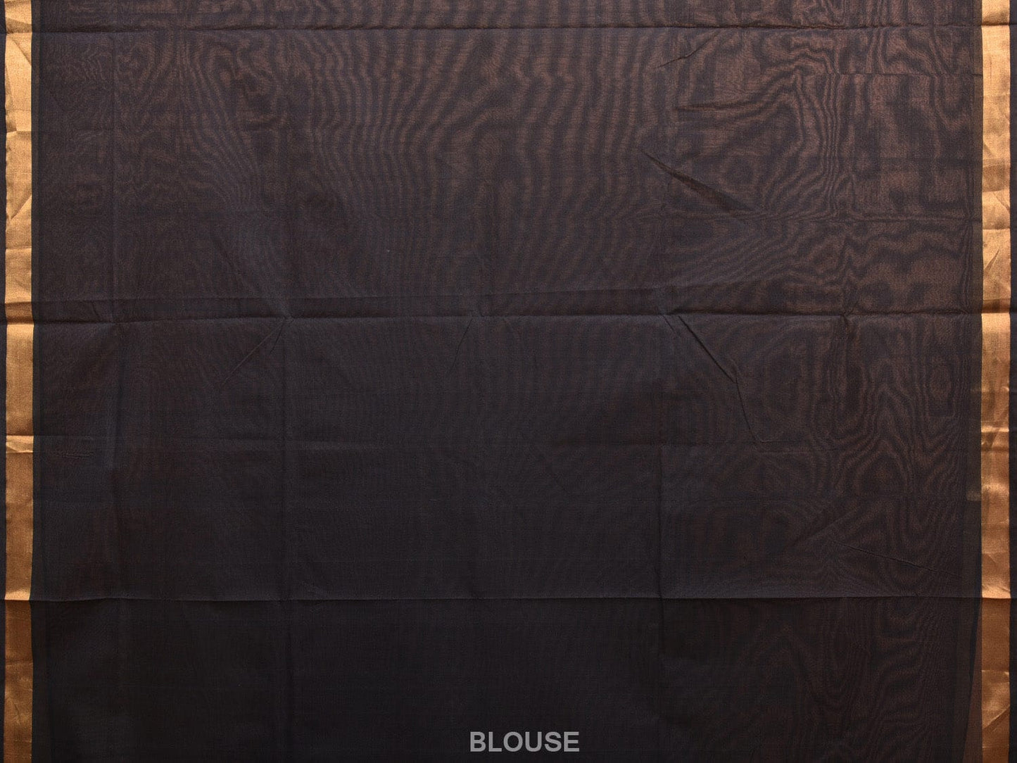 Black Khadi Cotton Handloom Saree with Floral Pallu Design kh0679