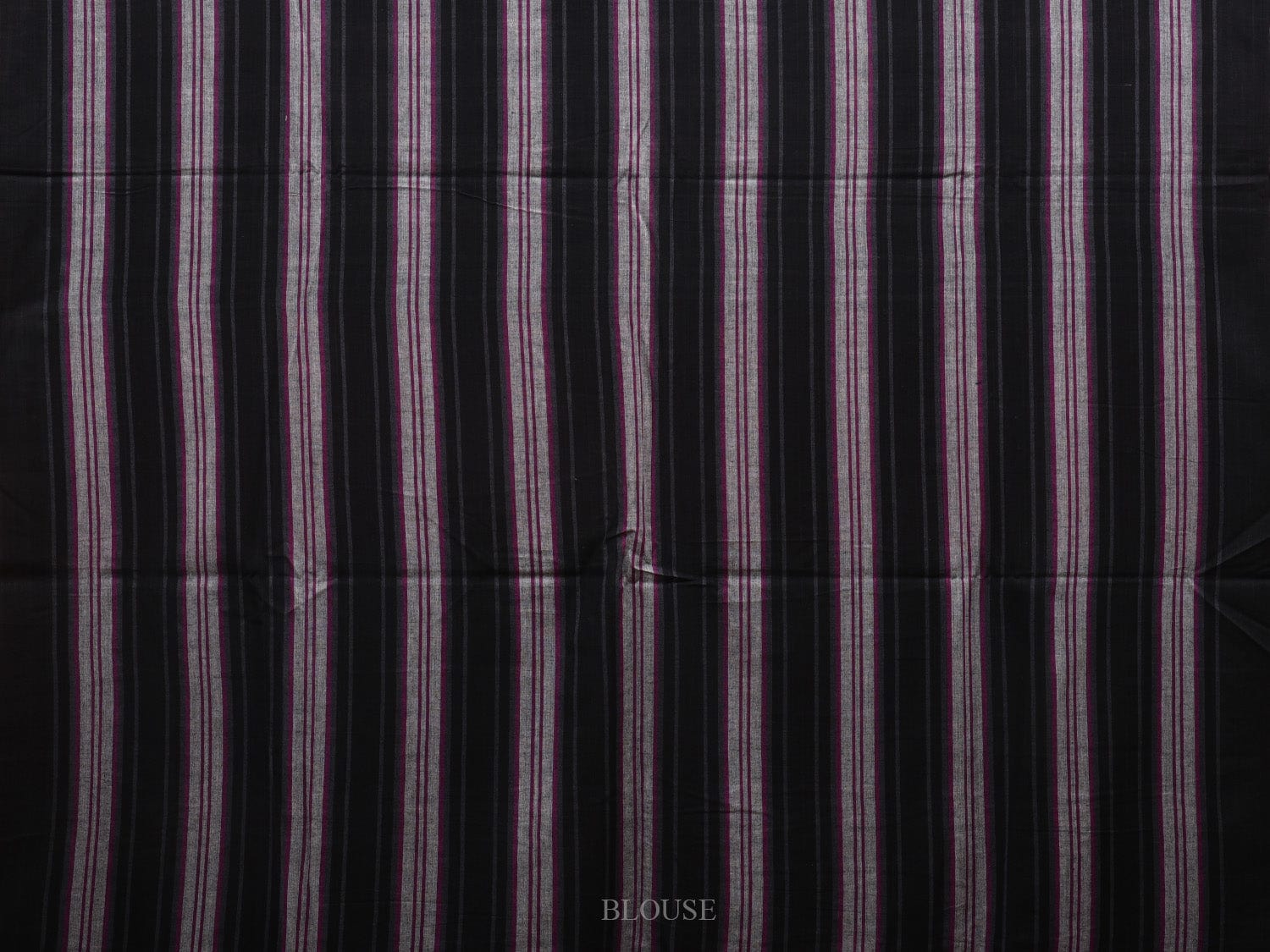 Black Organic Cotton Handloom Saree with Checks Design o0307