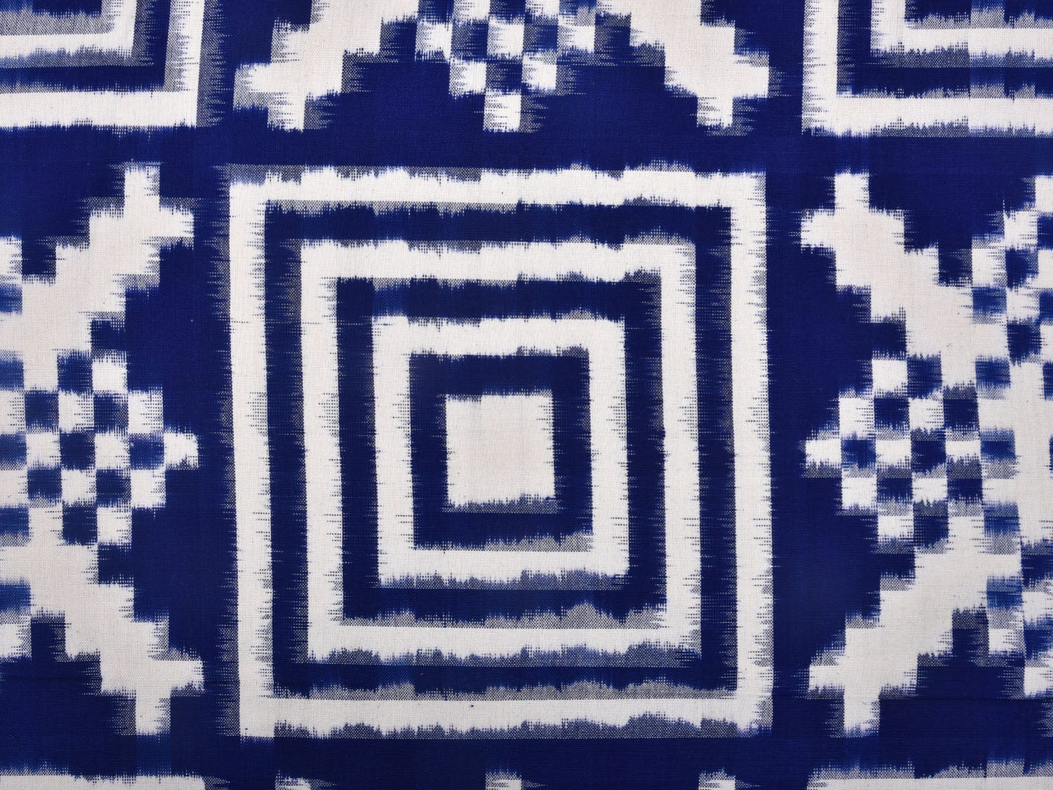 Black Pochampally Ikat Cotton Handloom Bedsheet with Allover Design 90 x 108 Inches No Pillow Covers bd0066