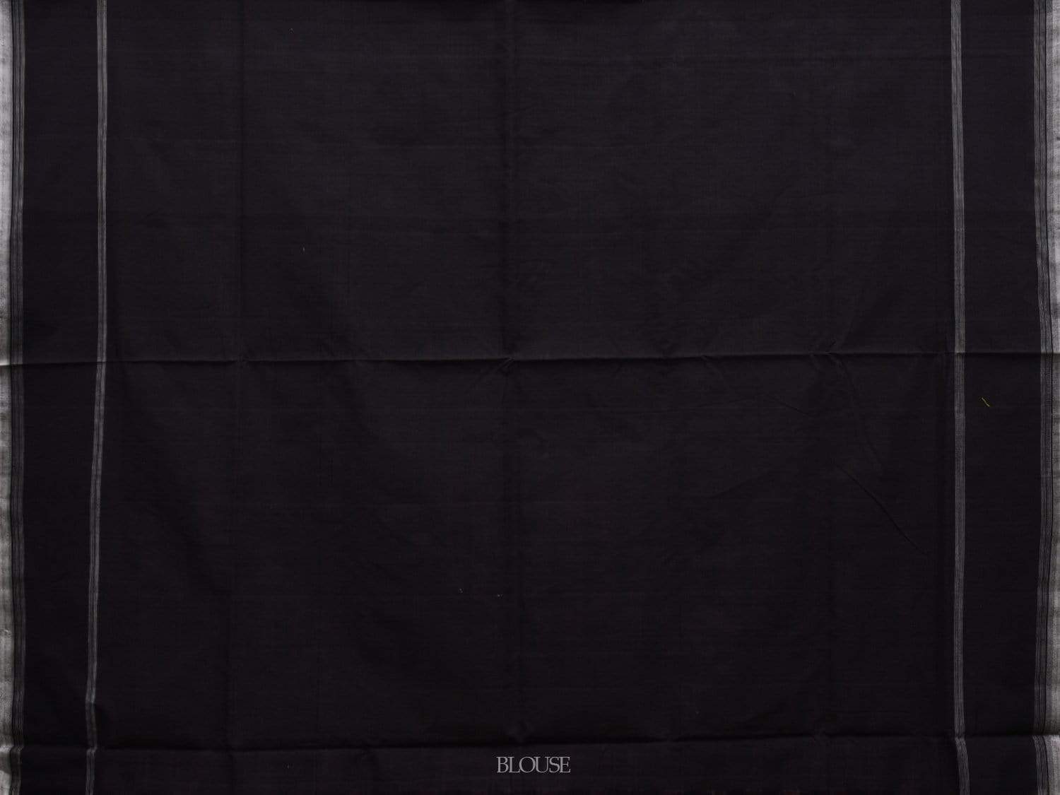 Black Pochampally Ikat Cotton Handloom Saree with Grill Design i0610