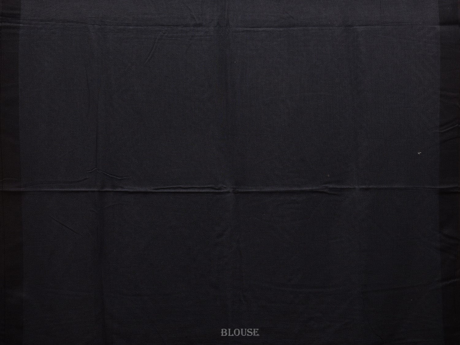 Black Printed Cotton Handloom Saree with Body Buta and Zig-Zag Pallu Design o0308