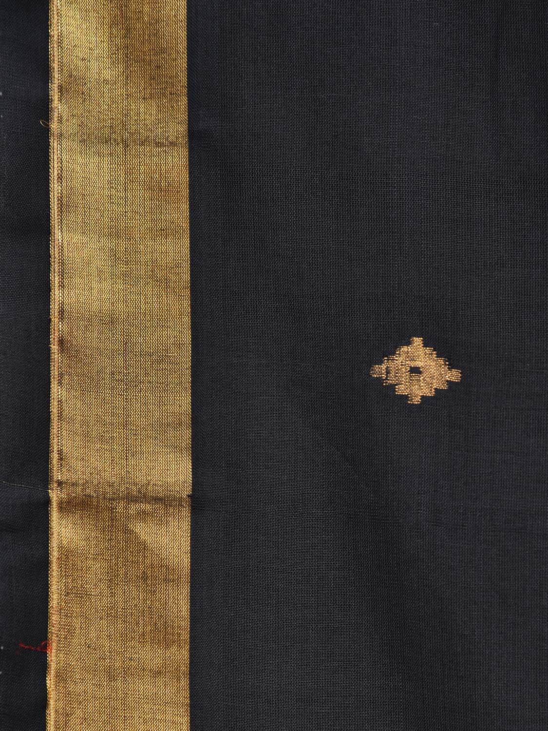 Black Uppada Cotton Handloom Saree with Assorted Buta Pallu Design u1632