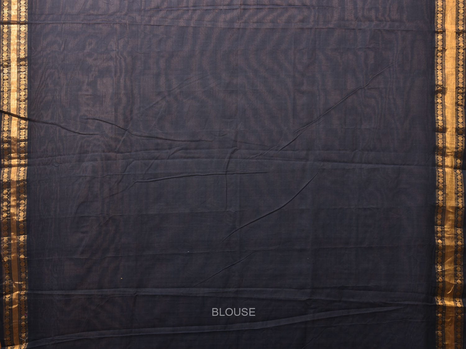 Black Uppada Cotton Handloom Saree with Karpur Pallu Design u1962