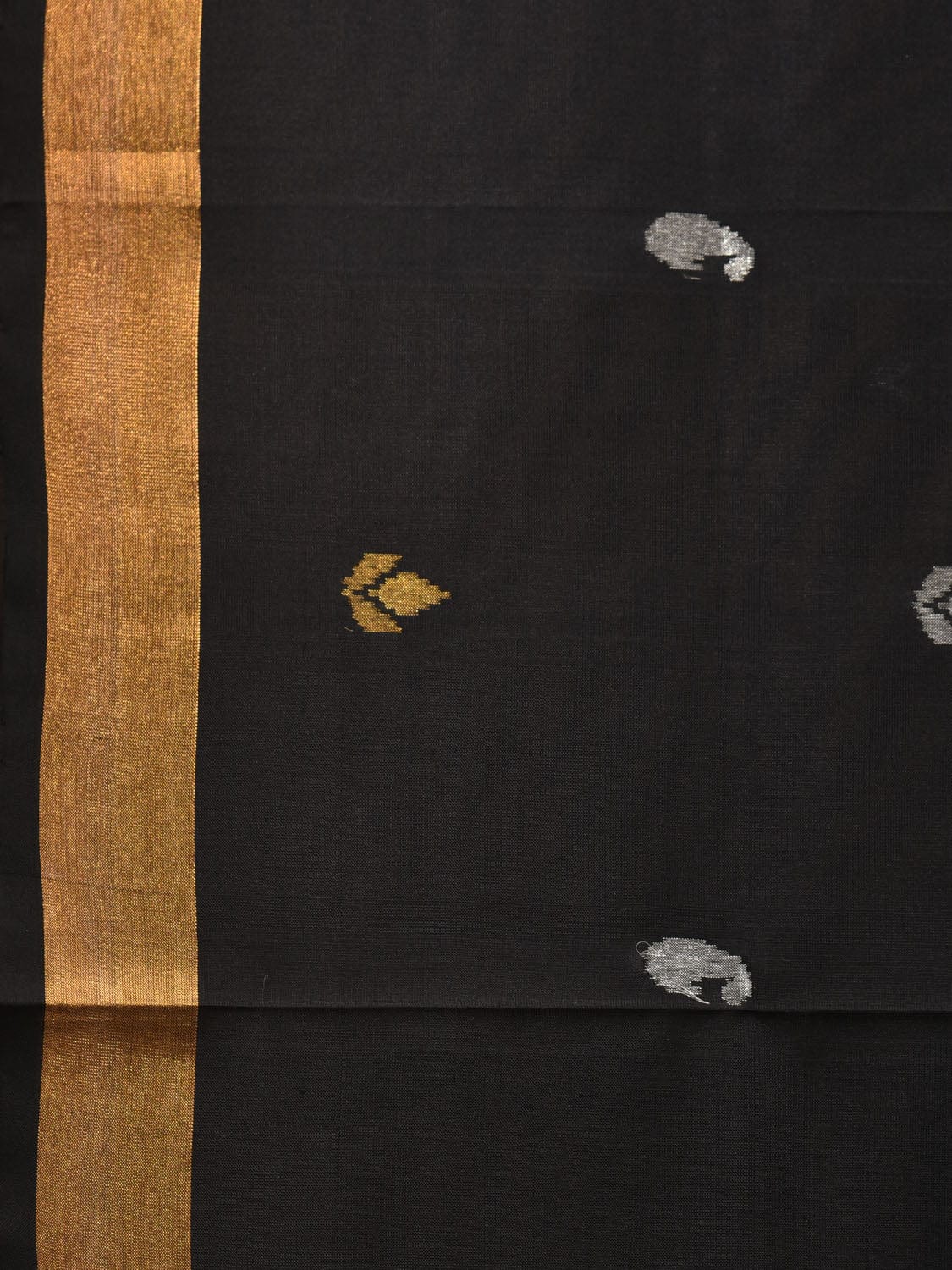 Black Uppada Silk Handloom Saree with Birds and Floral Pallu Design u1971