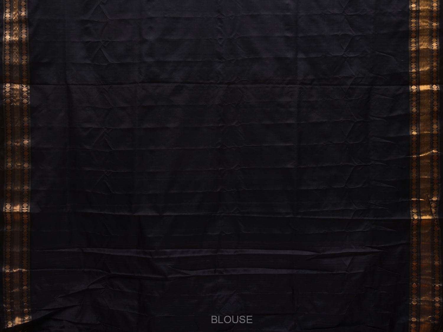 Black Uppada Silk Handloom Saree with Karpur Pallu Design u1890