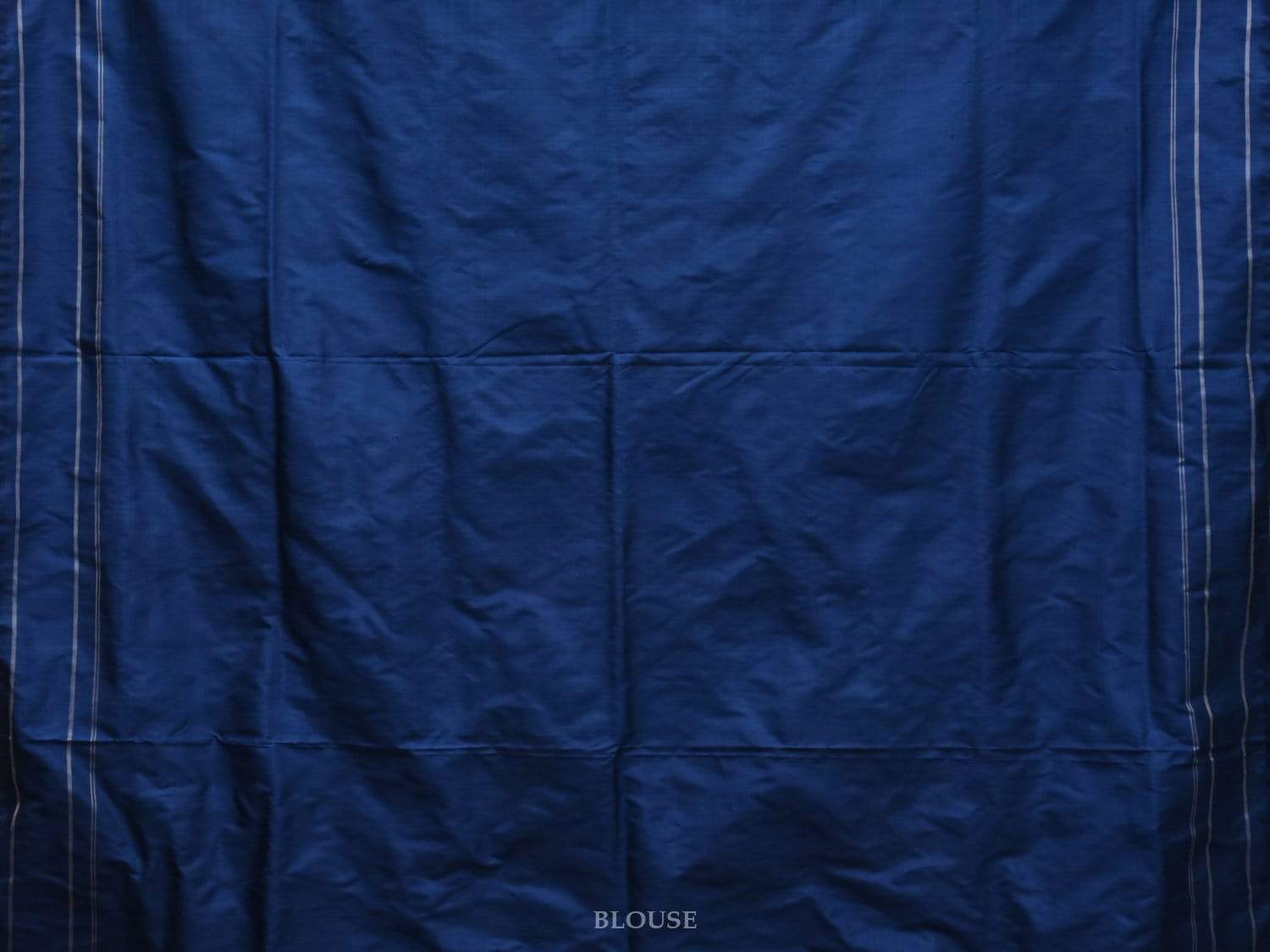 Blue and Black Pochampally Double Ikat Silk Handloom Saree with Telia Design i0592